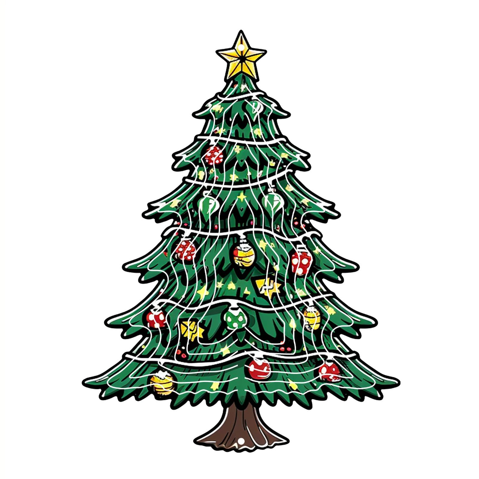 

Рождественские украшения из нержавеющей стали 3D, выточенные ветром, украшения для сада, подвесные украшения для дома и улицы, достойные подарков One Size