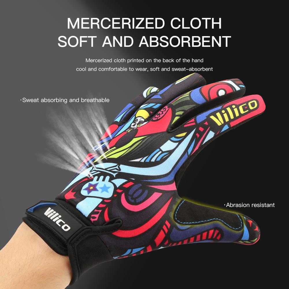 Rękawice rowerowe Szosowe Amortyzujące Antypoślizgowe Odporne na zużycie Obsługa ekranu dotykowego Sportowe Rękawice na rower górski Prezent na Halloween Rękawice