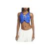 Nike X Ambush Kollaboration SS23 American Vintage Letter Cropped Schnür-Tanktop Damen Tops Blau DN7655-480