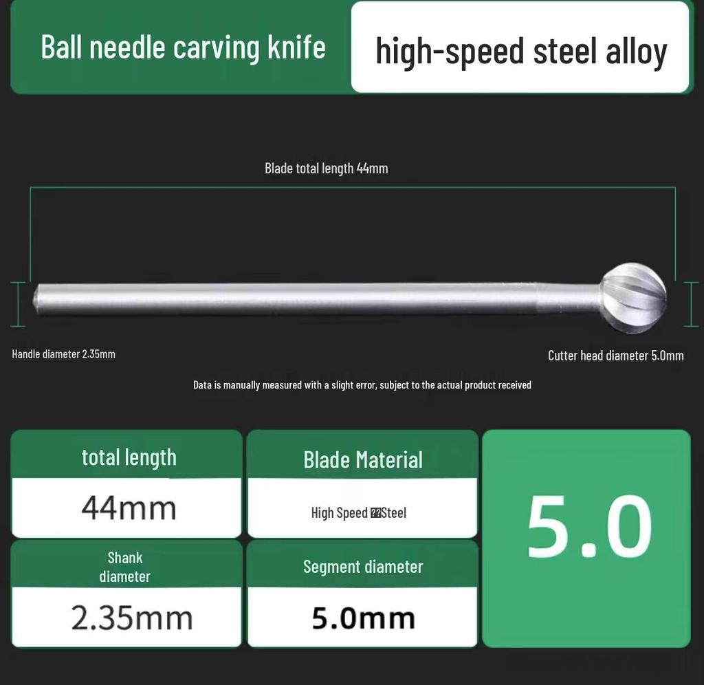 Electric Tungsten Steel Ball Carving Knife Milling Cutter for Woodworking and Dental Machines