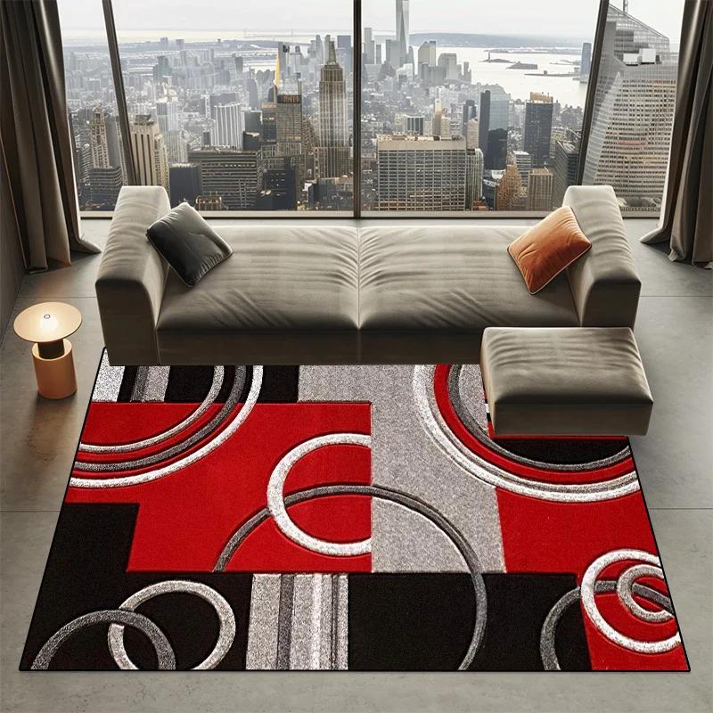 Abstract Art Lines Carpets for Living Room Europe Home Decoration Sofa Area Large Size Rugs Lounge Non-slip Washable Floor Mats