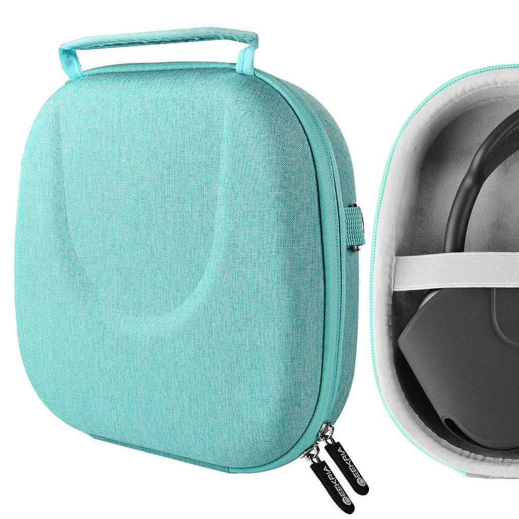 Geekria Case Shield Headphone Case, Compatible Hard Case for Travel, Hard Shell Case for Apple AirPods Max, with Storage Pouch (Green)