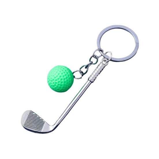 Keychain Pendant Simulated Golf Pendant Gym Keyring Sports Style Golf Club Key Holder Fitness Bag Accessories