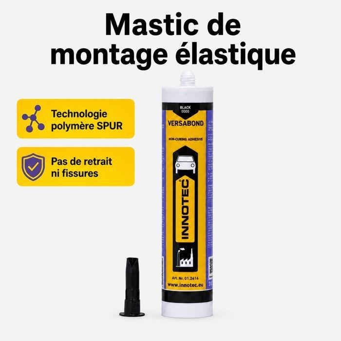 Mastic d'étanchéité - INNOTEC - 310 ml - Polyuréthane - Noir mat - Résistant UV