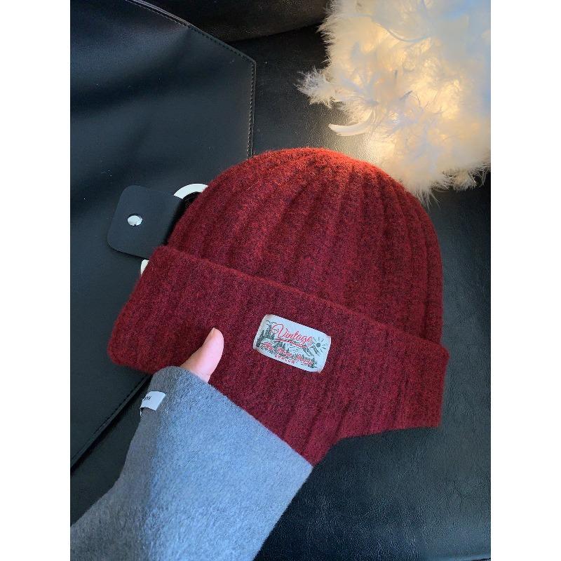 New Korean style atmosphere woolen hats for children's autumn and winter cold hats for couples  thickened  warm and windproof