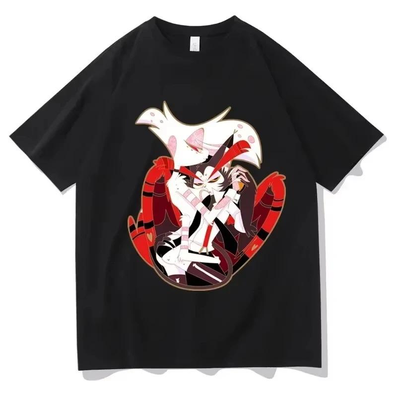 Summer 2026 Fashion Tshirt Hozbin Hotel Alastor Summer Luxury Tshirt Unisex 21st Century Style Round Neck Short Sleeve