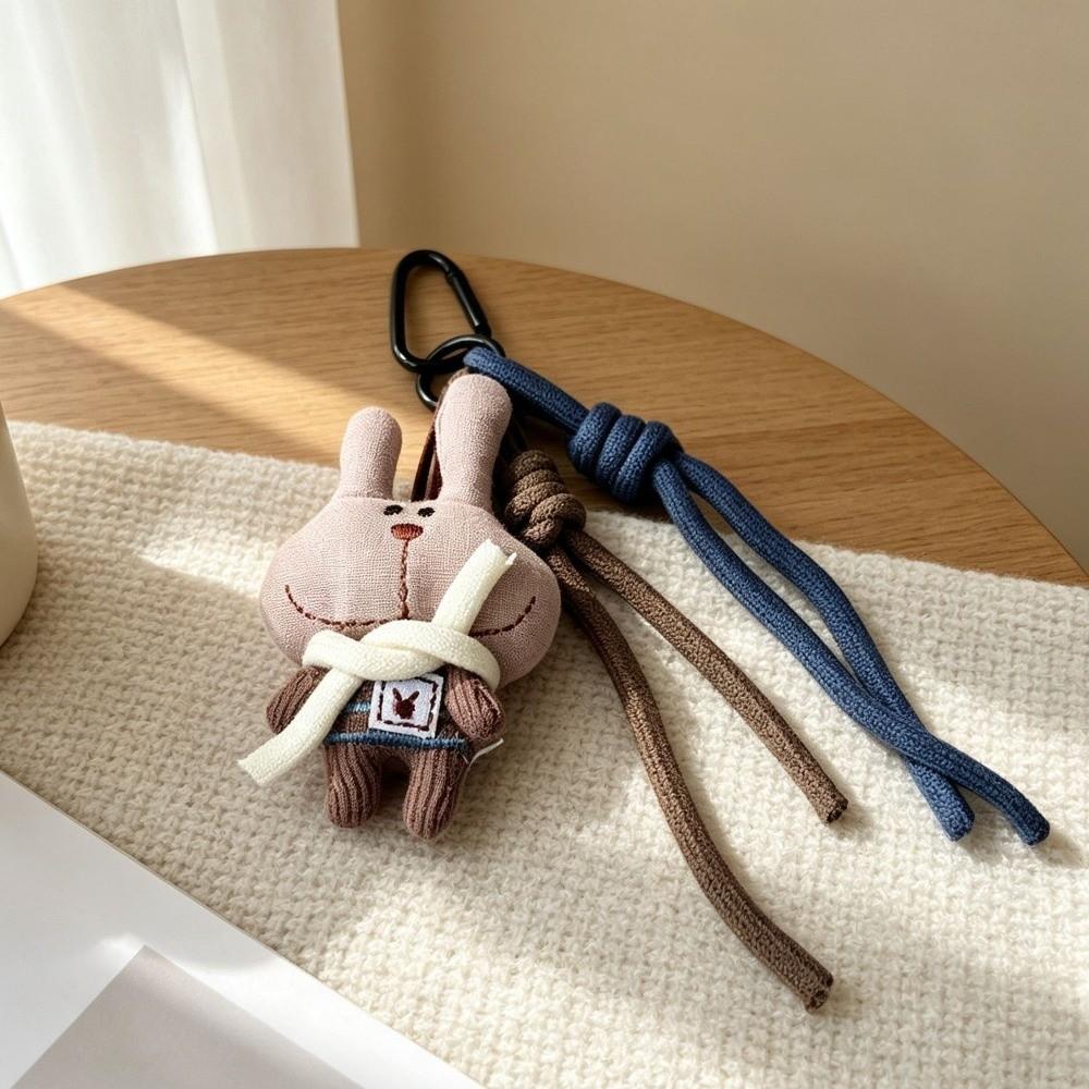 Soft Texture Cloth Animal Keychain Cotton Backpack Charm Vintage Plush Pendant Student