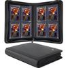 KUOOKING Top Loader Binder, Holds Over 112 Top Loaders, 4-Pocket Top Loader Card Storage Case with Double-Sided Pockets for Trading Cards, 3 X 4 Inch