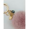 LALA Natural Mink Fur Keychain - Pink