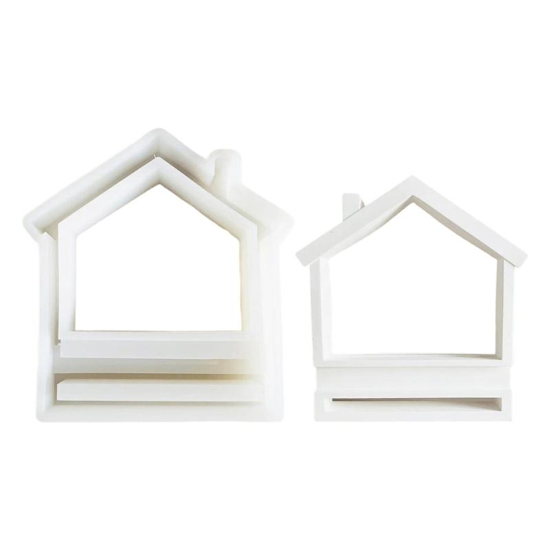 

Stylish House Shaped Bases and Decors Items Mould Versatile House Designs Silicone Mould for Making Stands and Ornaments 1