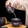 Creative Zisha Travel Kung Fu Tea Set: Portable Storage with One Pot and Four Cups - Ideal for Company Events and Gifts, Customizable with Logo.