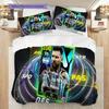 Ronaldos Legacy Football Three-piece set (1 * duvet cover + 2 * pillowcase, without core) 2D Flat Duvet cover and pillowcase Soft and comfortable