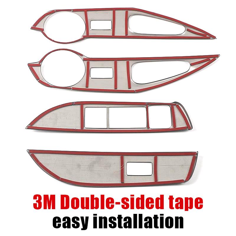 For Toyota Corolla Cross XG10    2024 2025 Hybrid Stainless Car Door Window Switch Lift Button Cover Accessories