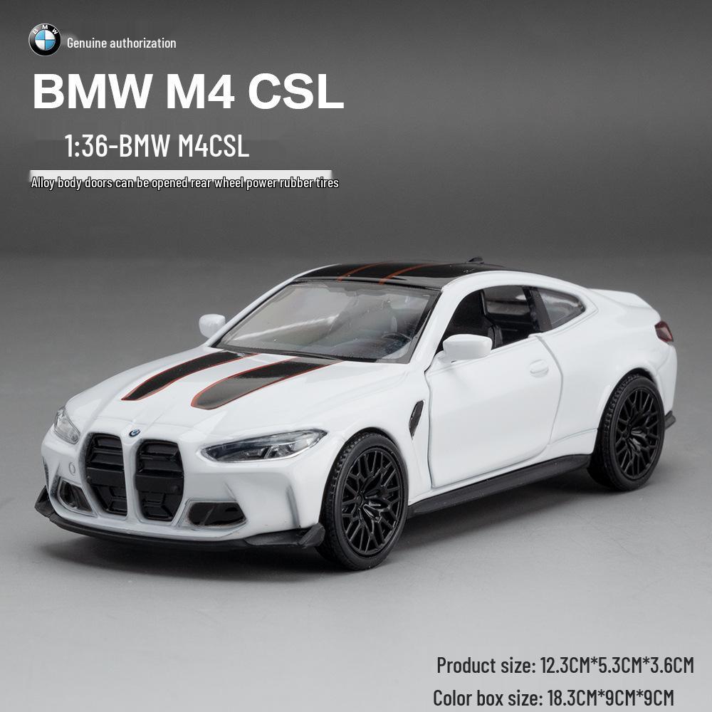 

1:36 BMW M4 CSL Литой металлический модель автомобиля игрушка для детей и коллекционеров