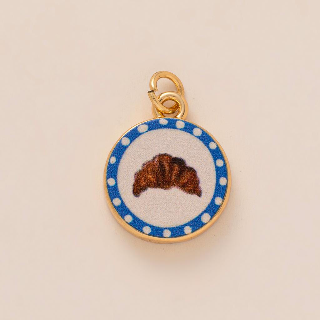 Dopamine Pendant Necklace, DIY Fruit Food Love Pendant, Copper Material, Gold-plated, Color Preserving