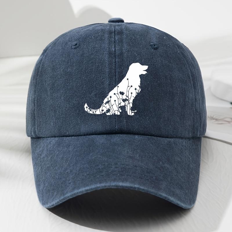 Retro Dog Baseball Cap Adjustable Outdoor Casual Hat