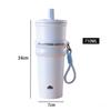 710ml Mode Edelstahl 304 Thermoskanne mit Strohhalm Auslaufsicher Kaffee Tee Kaltgetränk Auto Thermoflasche Reisebecher