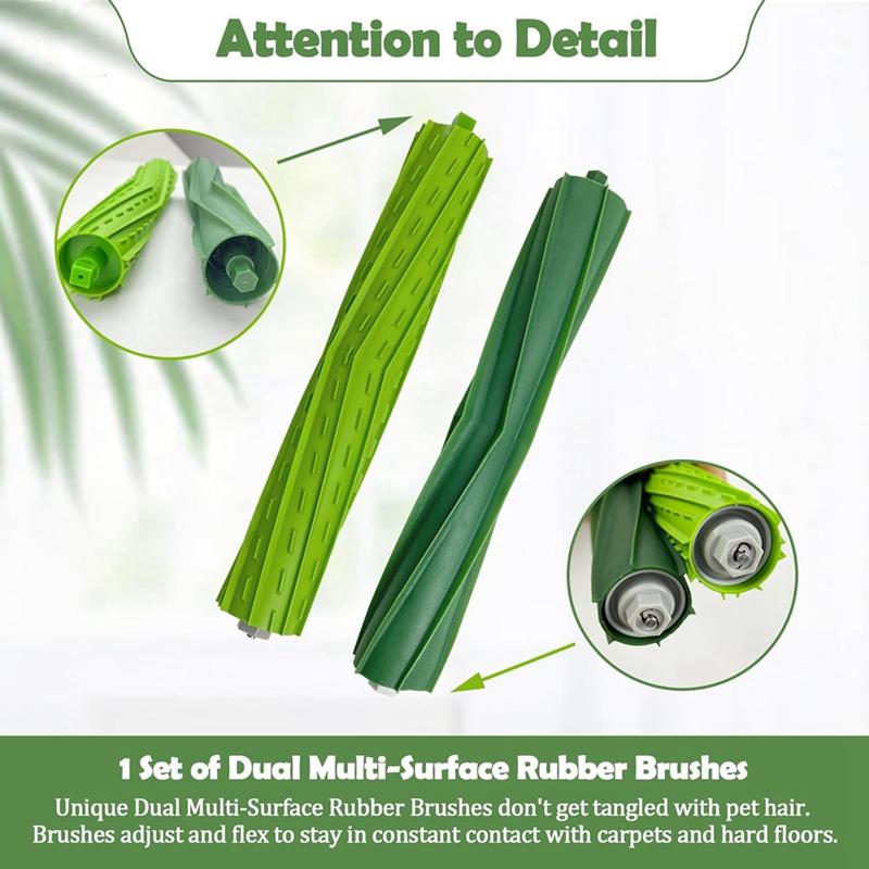 Replacement Kit As Shown Plastic For Irobot Roomba Combo I5, I5+, J5, J5+ Main Side Brush Hepa Filter Mop Cloth Spare Parts