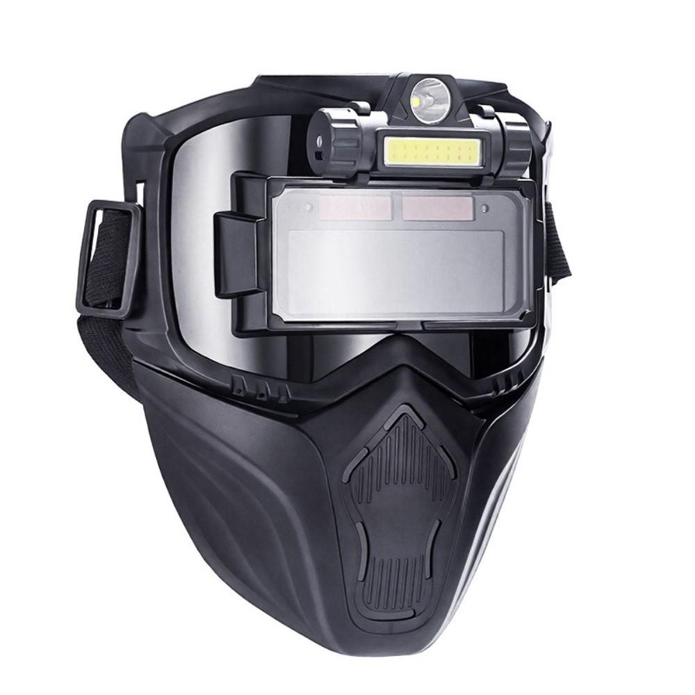 Auto Darkening Auto Darkening Welding Helmet Split Type Equipped with Headlights Welder Protector Helmet Adjustable Band