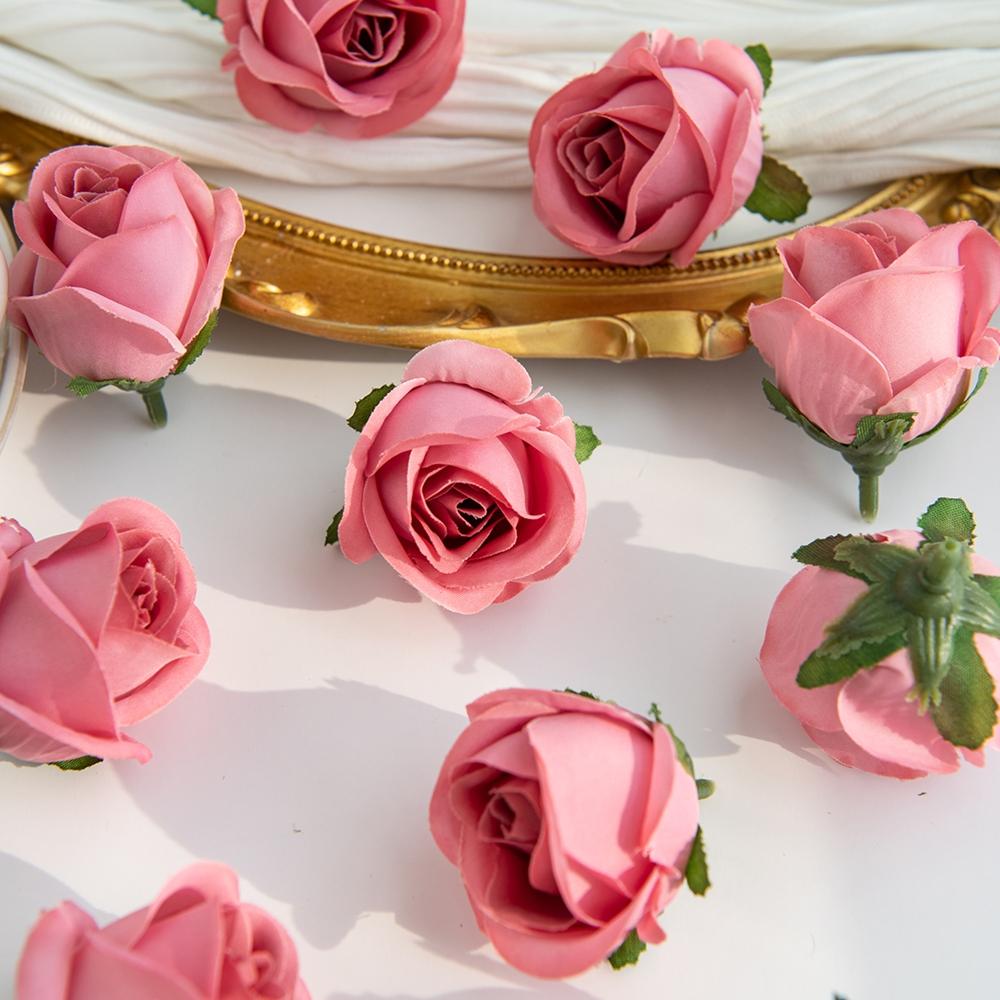 

Искусственные цветы Шелковые головки роз Домашний Свадебный Садовый Декор Фестиваль Вечеринка на открытом воздухе DIY Подарок Скрапбукинг Ремесло Цветок на запястье Венок 50pcs