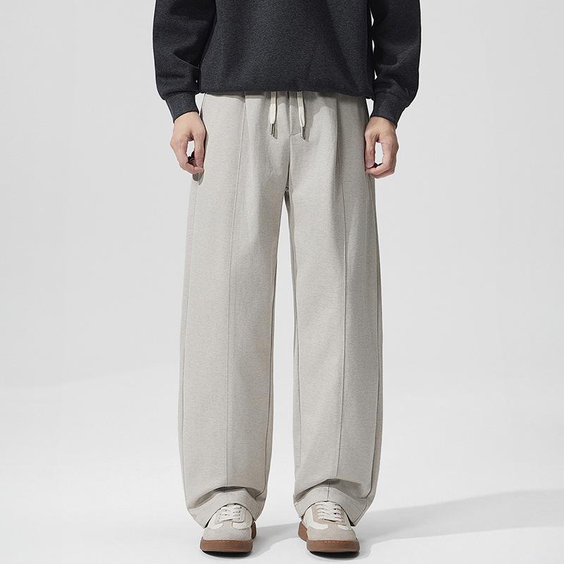 American trendy brand new pure cotton straight casual pants men's autumn and winter straight loose wide-leg trousers wholesale