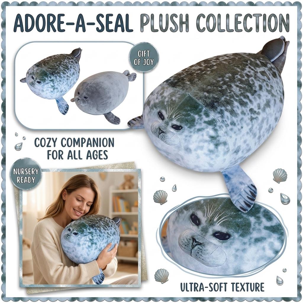 Plush Seal Stuffed Animal Soft Plush Toy Realistic Design Compressed 10cm Size Suitable for Collection or Display