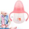 Dětská láhev, dětský hrnek s výsuvnou láhev na kojení, láhev na pití mléka pro děti, růžová