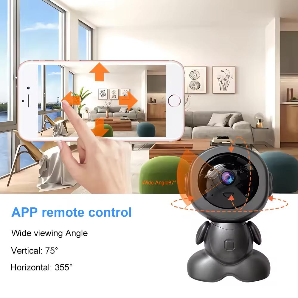 Wireless WIFI Surveillance Camera, Night Vision PTZ Two-Way Voice Security Smart Network Robot Camera