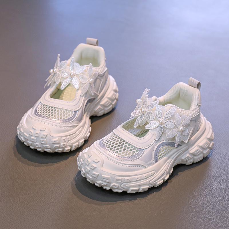 

Summer Girl Sandals Trend New Children s Sports Sandals Mesh Fashion Kids Causal School Running Shoes Breathable Classic 26 бежевый