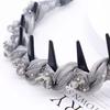 Women Headband Faux Crystal Decor Twist Cloth Hair Hoop Bright
