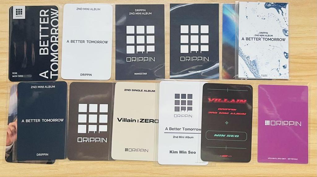 [USED] DRIPPIN Minseo Official Trading Card Set with Bonus Trading Card