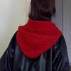 Warm Hooded Scarf Hat Soft Knit One-Piece Hooded Hat Retro Beanie Scarf Cap  Women