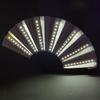 LED Performances Hand Fan Folding Hand Fan Chinese Handheld Glowing Fan with LED Light Dancing Props for Men Women