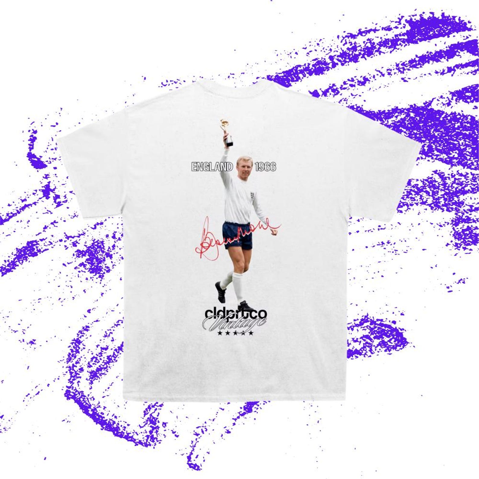 Vintage English Football Legend Back Print Shirt, Retro Soccer Graphic Tee, Classic Football Fan Gift M
