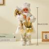 Santa Claus Ornament - Classic Variety of Designs, Holding a Gift or Welcome Sign) - Heavy Duty Base Indoor and Outdoor Home Gar