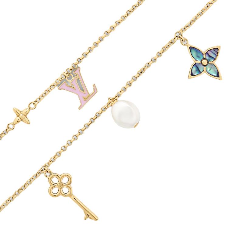 Louis Vuitton Embellished Design Metal Bracelet Women jewelry Gold M1390A