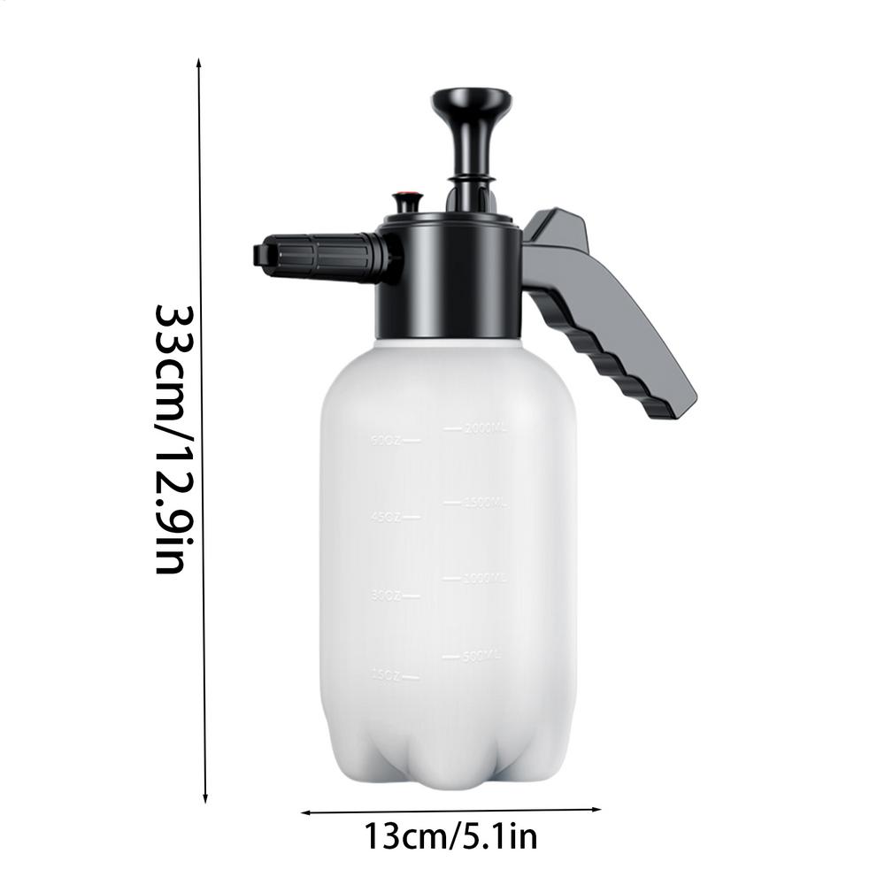 3L Hand Pump Foam Sprayer with 3 Types of Nozzle Hand Pneumatic Foam Cannon Snow Foam Car Wash Spray Bottle Car Window Cleaning