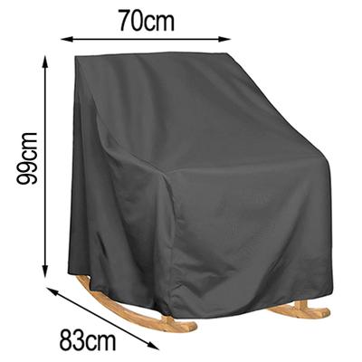 Anti-dirty Cover Wind-Resistant Cover Black Patio Chair Cover Durably Construction UV Resistant Weatherproof Design