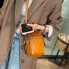 2026 Spring/Summer Women's Genuine Leather Mini Crossbody Bag - Versatile Retro Phone Bag