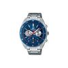 Edifice Series Young Fashion 100M Waterproof Watch Quartz Movement Stainless Steel Band Blue Dial Men Watches EFV-590D-2AVUPFD
