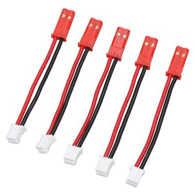PH2.0 2P To JST Adapter Cable Male To Male RC Battery Extension Cord for Axial SCX24 1/24 RC Tracked Vehicle 5pcs