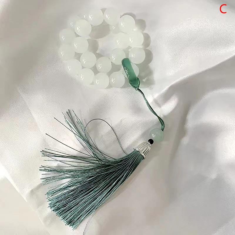 Bransoletka z frędzlem 12 mm w stylu starożytnym, ręcznie skręcane koraliki, łańcuszek z koralików, buddyjski tybetański różaniec, zawieszki, biżuteria, prezent