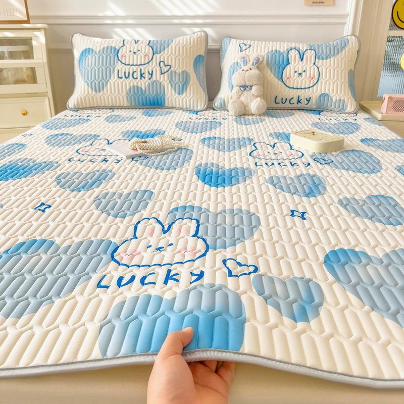 New Cartoon Comic Latex Summer Mat Washable Fresh Baby Ice Silk Summer Mat Child Air Conditioner Soft Seat