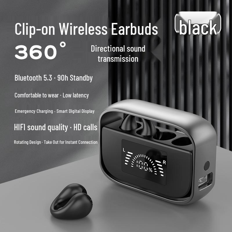 

Bluetooth Earbuds with Ear Clip - True Wireless, Sport-Ready, Compatible with Apple & Android Devices.