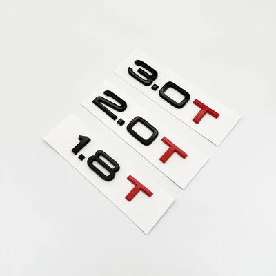 Araba 3D ABS 1.8T 2.0T 3.0T Gövde Harfler Logo Deplasman Rozeti Amblem Çıkartmaları Etiket A1 A3 A4 A5 A6 A7 A8 Q2 Q3 Q5 Q7