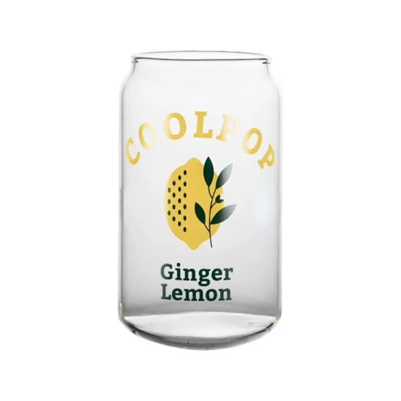 Creative Can Shape Glass Cup Tea Juice Milk Coffee Mug Wine Glass Drink Cup Borosilicate Glass Drinkware Glasses Mug Tumblers