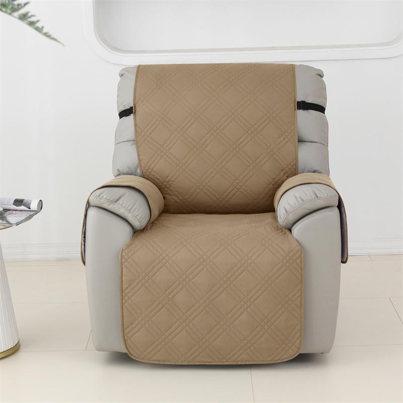 1Seater Waterproof Recliner Cover Solid Color Quilted Armchair Slipcover Pet Kids Accent Couch Cushion Living Room El Home