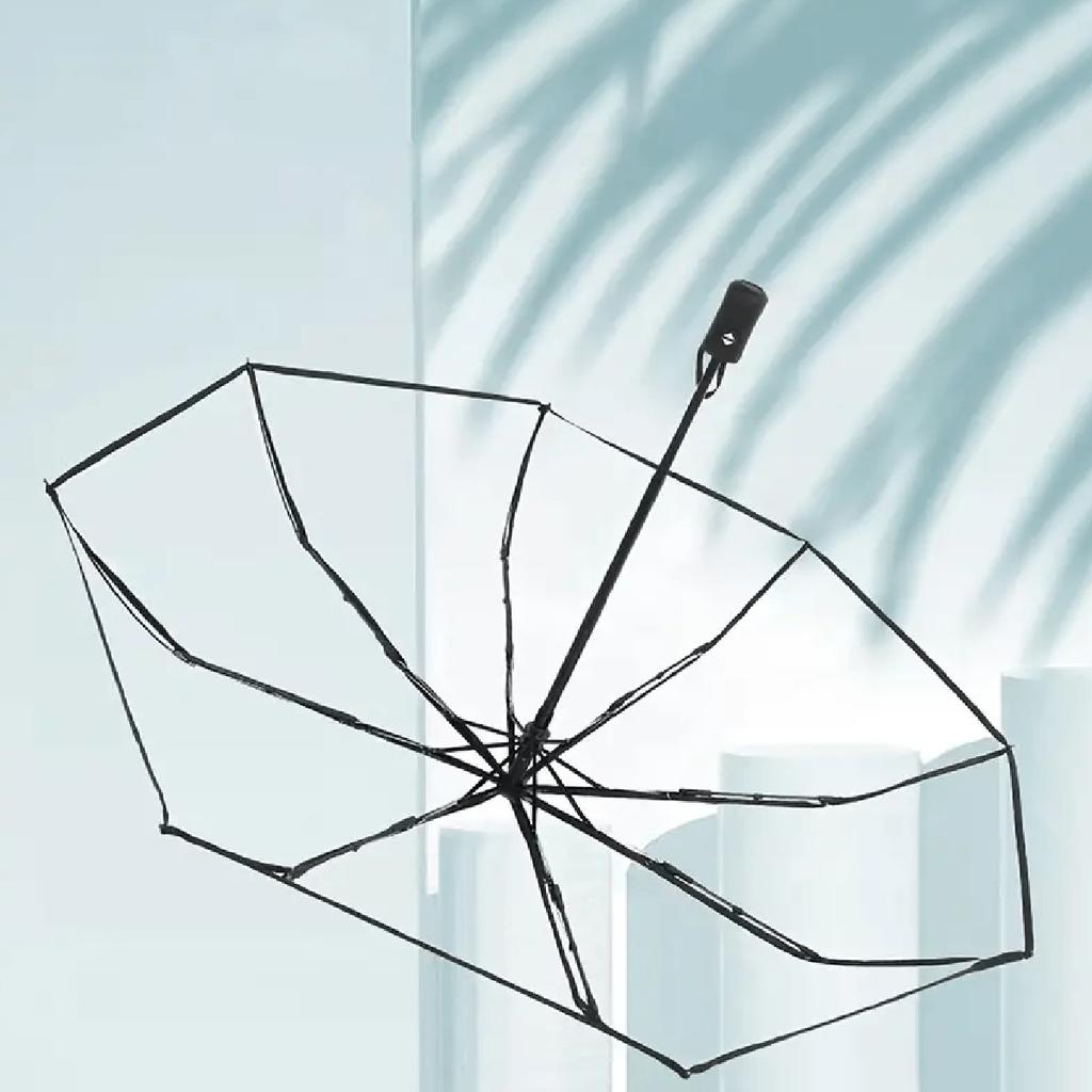 Romantic Poetry Manual Folding Umbrella, Transparent Sunny Umbrella