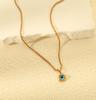 Luxus Goldfarbe Zirkon Blaues Böses Auge Armreif Armband Mode Glücksschmuck Damen Geschenk Verstellbar Handgefertigt
