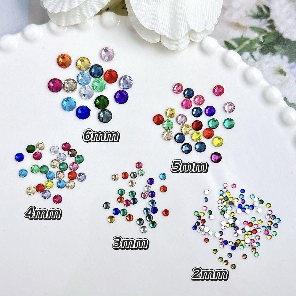 1440 pcs Sparkle DIY Crystal Beads Nail Art Mix Color Glass Rhinestone Jewelry Accessory 3D Nail Sparkle Decoration Beauty Craft